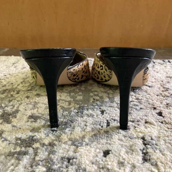 Sam Edelman Odelia Animal Leopard Mules Heels - Picture 9 of 14